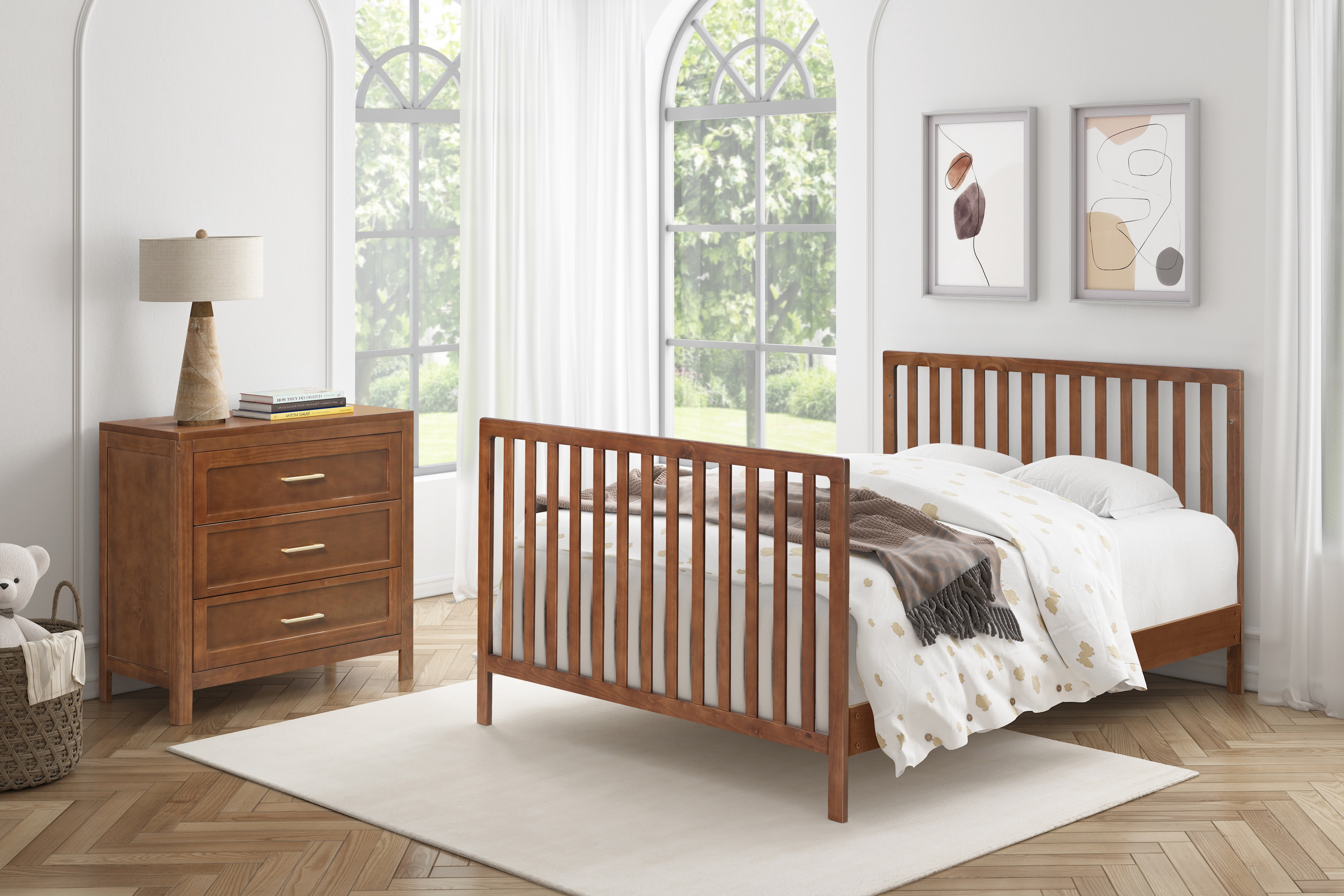 Suite Bebe Reign 4-in-1 Island Crib in Walnut