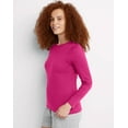 thumbnail image 6 of Hanes Women's Long Sleeve Cotton T-Shirt, Sizes XS-5X, 6 of 7