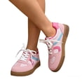 thumbnail image 5 of BERANMEY Women's Fashion Sneakers Retro Casual Shoes For Womens Thick Sole Suede Leather Low Top Casual Walking Shoes Non Slip Comfort Gum Sole, 5 of 6