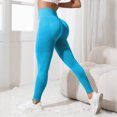 thumbnail image 2 of TOWED22 Leggings for Women with Tummy Control High Waisted Yoga Pants 7/8 Length for Workout(Sky Blue,L), 2 of 5