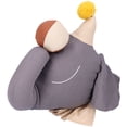 thumbnail image 3 of Decoración de dormitorio para niños, cabeza de elefante de peluche, decoración de pared de peluche, decoración para colgar en la pared, rendimiento finamente sintonizado, 3 of 8
