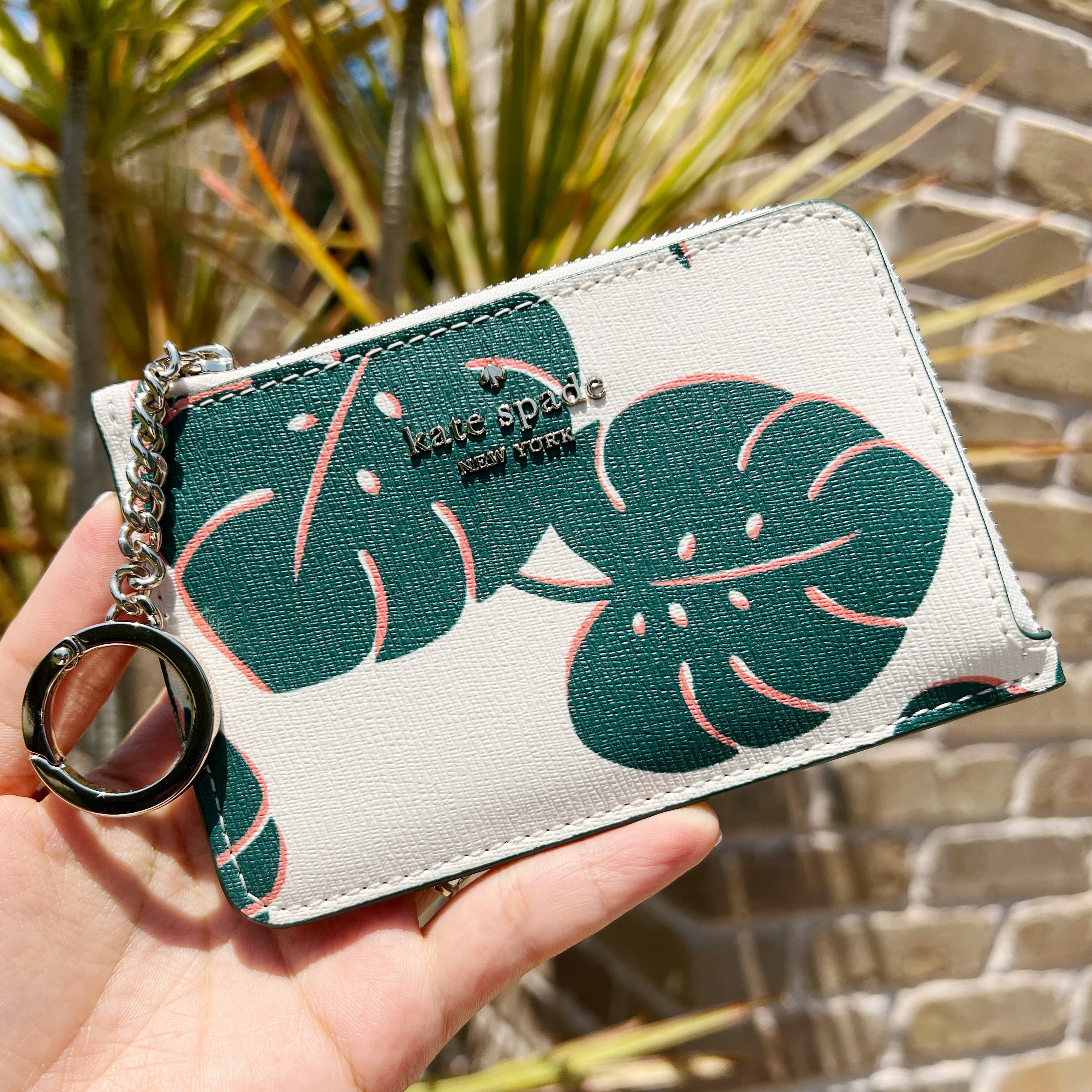 Buy Kate Spade Darcy Small L-zip Card Case Monstera Leaves Cream Green  Multi Online at Lowest Price in Ubuy Nepal. 373347226