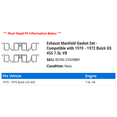 thumbnail image 2 of Exhaust Manifold Gasket Set - Compatible with 1970 - 1972 Buick GS 455 7.5L V8 1971, 2 of 2