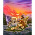 thumbnail image 1 of Pintura diamante (DB0440) DIY chica redonda y lobo B1674 30x40cm Hugtrwg Para estrenar, 1 of 1