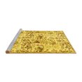 thumbnail image 2 of Ahgly Company Machine Washable Indoor Square Animal Yellow Traditional Area Rugs, 3' Square, 2 of 4