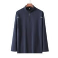 thumbnail image 3 of biudgviw Quarter Zip Pullover Men Athletic Shirt Stand Collar Casual Long Sleeve Tops Quick Dry Training Workout Shirts with Thumb Holes, 3 of 6