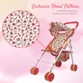 thumbnail image 5 of The New York Doll Collection Baby Doll Stroller My First Toy Stroller Floral, 5 of 6