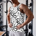 thumbnail image 5 of Gukieu Hand Drawn Snake Print Men's Quick Dry Fitness Vest, Round Neck Sleeveless Fitness Bodybuilding Top-X-Large, 5 of 7