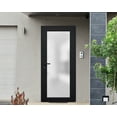 thumbnail image 5 of Front Exterior Prehung Metal-Plastic Door Frosted Glass / Manux 8102 Matte Black / Office Commercial and Residential Doors Entrance Patio Garage 30" x 80" Right-hand Inswing, 5 of 7