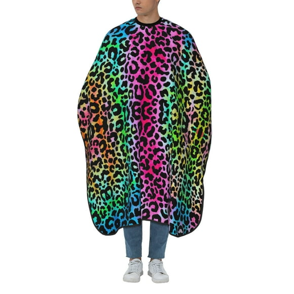ZICANCN Hair Cutting Cape for Adults, Rainbow Animal Texture Cape Salon Barber Cape for Hair Stylist Shampoo Capes Waterproof 55x66 IN