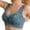 Navy, variant on Wireless Floral Lace V Neck Bra Wide Seamless Strap Full Coverage Support Everyday Elegant for Women