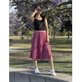 thumbnail image 4 of Falda plisada brillo sutil AMAD fucsia L AMAD SS22-F16, 4 of 6