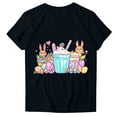 thumbnail image 1 of Blusas de Manga Corta para las Mujeres Divertida Impresión Cuello Redondo Camiseta Vintage, Blusas de Primavera para las Mujeres, 1 of 4