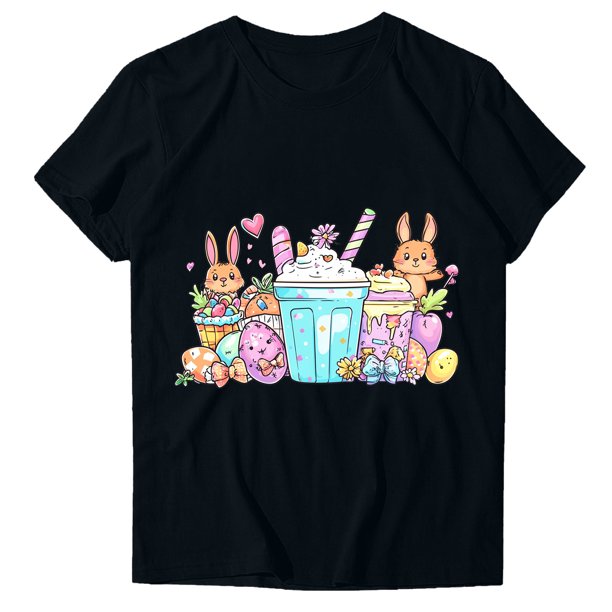 Blusas de Manga Corta para las Mujeres Divertida Impresión Cuello Redondo Camiseta Vintage, Blusas de Primavera para las Mujeres