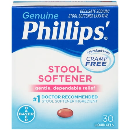 Phillips' Stool Softener Laxative Liquid Gels, 30 Count