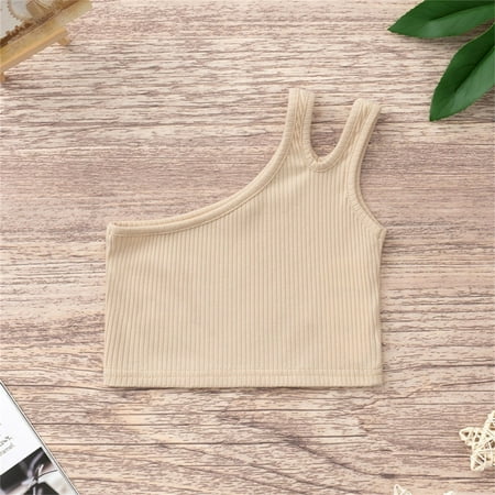 

PEASKJP Girls Summer T Shirts Skin-Friendly Girls Summer Cute T Shirts Casual Short Sleeve V Neck Plain Tunic Tops Khaki 3-4 Years