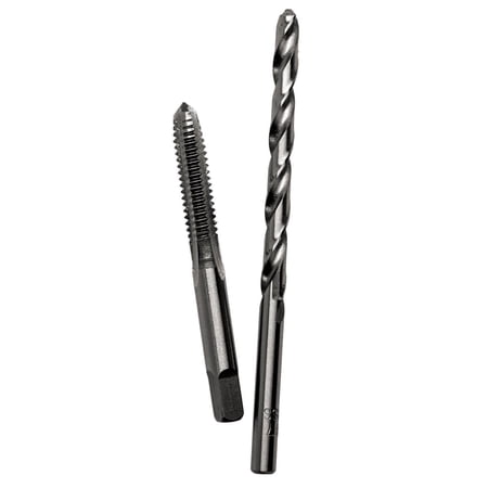 UPC: 0081838954031 | Century Drill & Tool Drill Bit And Tap Set – Tap-Plug 1/4 – 20NC – #7 Wire Drill Bit  1 set  sold by set