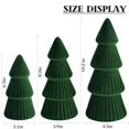 thumbnail image 2 of Decoraciones Navideñas MOREDOTS Set de 3 Árboles de Cerámica con Terciopelo, 2 of 6