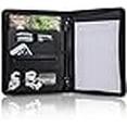 thumbnail image 3 of OOWOLF Padfolio Portfolio Folder, PU Leather Professional with Round Ring Binder 8.5 x 11 Inch Writing Pad Tablet Sleeve Interview Resume Document Organizer Business Card Holder Zippered Closure, 3 of 4