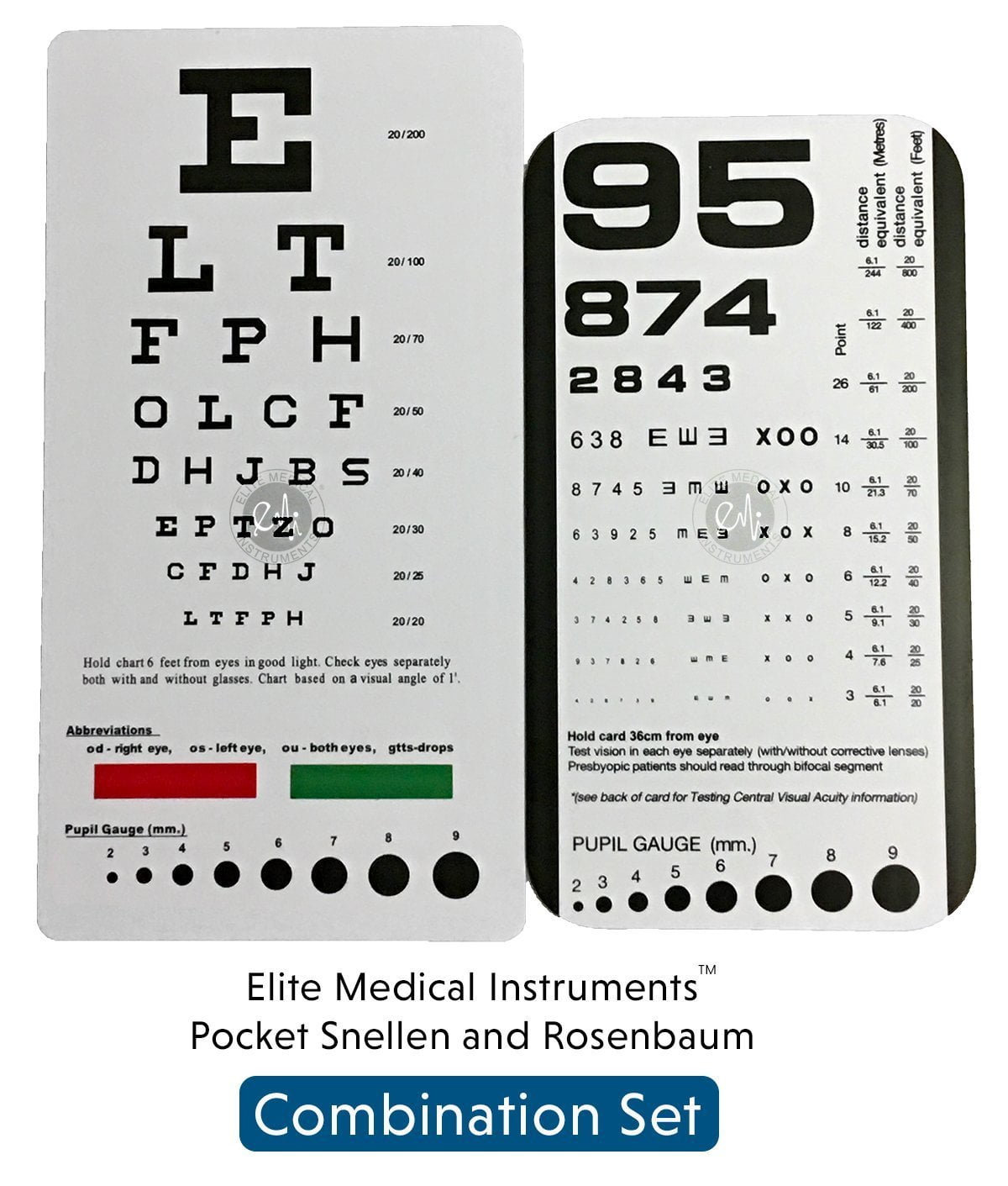 New FULL SIZE Snellen 22 x 11 Plastic Eye Test Wall Eye Chart Washable NIB