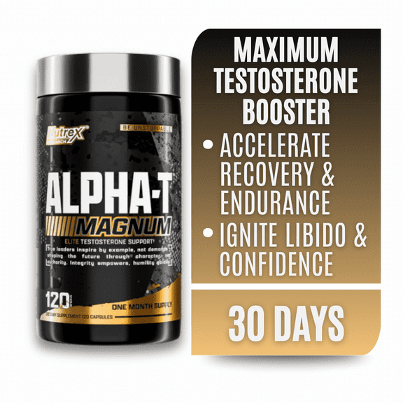 Nutrex Research Alpha-T Magnum Performance and Testosterone Support 120 Capsules
