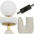 thumbnail image 6 of JONATHAN Y Oda 17.75" 2-Light Modern Bohemian Resin/Iron/Frosted Glass Danish Cactus LED Table Lamp, Almond/Brass Gold, JYL4065C, 6 of 6