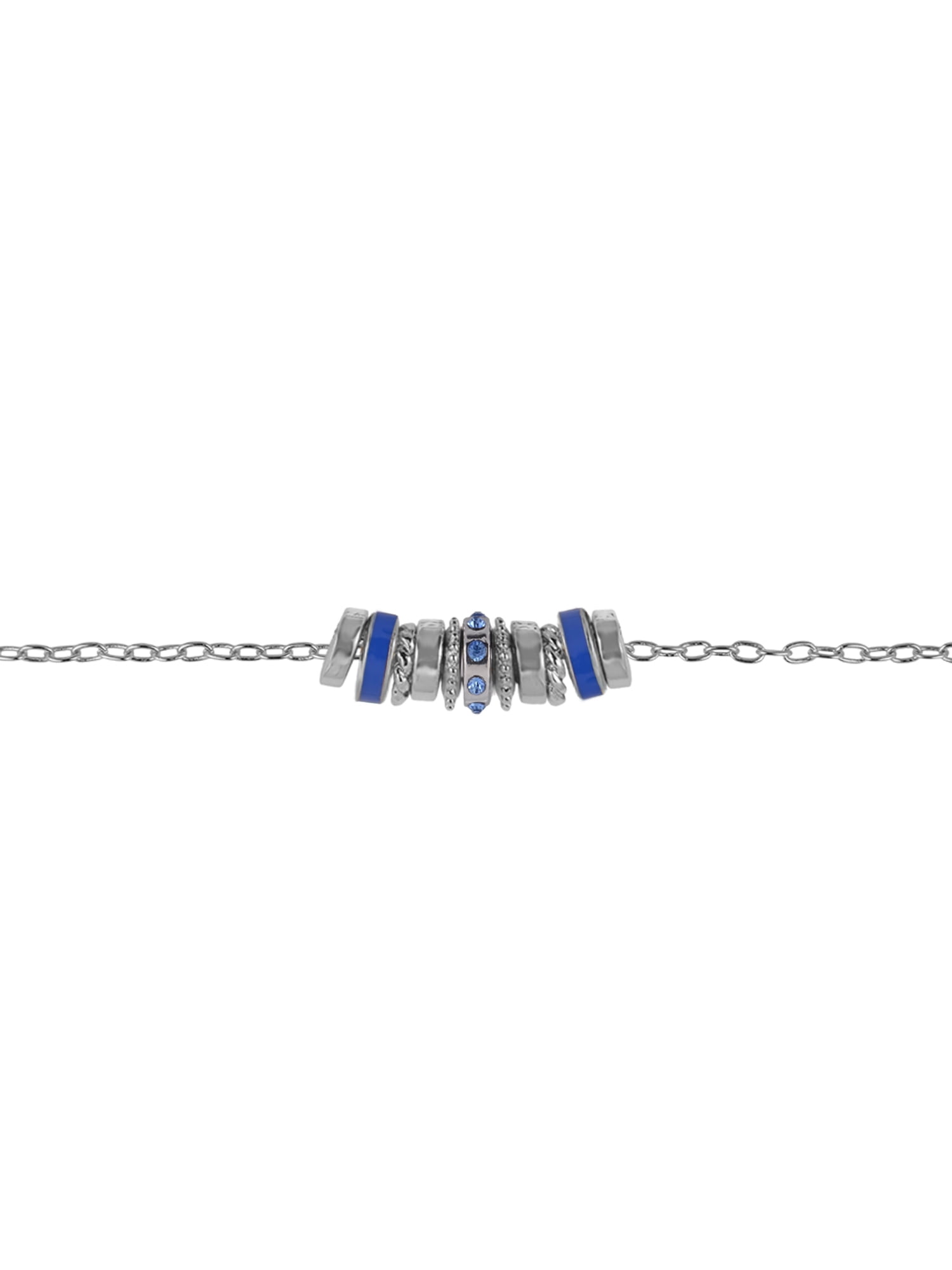 Time and Tru Silvertone Chain with Sapphire Birthstone "September" Necklace