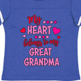 thumbnail image 3 of Inktastic My Heart Belongs to my Great Grandma Boys or Girls Toddler T-Shirt, 3 of 4