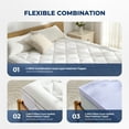thumbnail image 5 of King Size Dual Layer 4 Inch Memory Foam Mattress Topper, 2" Gel Memory Foam and 2" Pillow Top Mattress Pad for Back Pain Relief, Medium Support, Non-Slip, CertiPUR-US Certified, 5 of 8