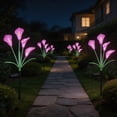 thumbnail image 4 of Artificial Solar Light Ground Stake Fake Flower For Garden Outdoor Faux With LED Lamp Waterproof Yard Decoration For Patio, 4 of 7