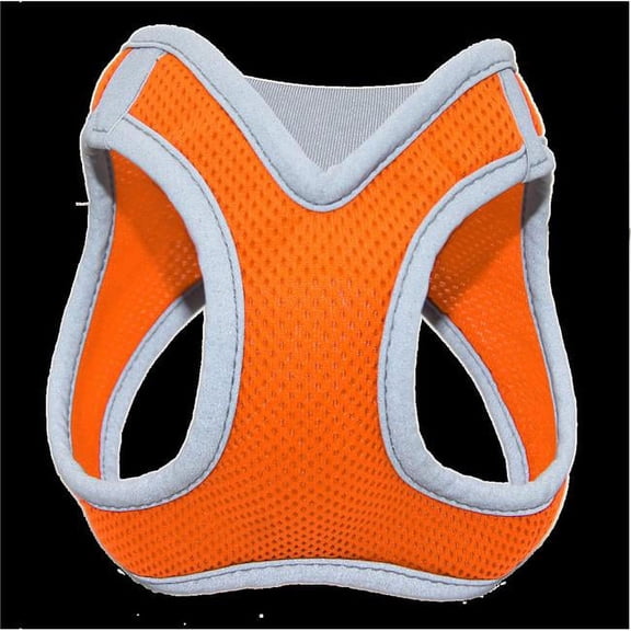 DOCO Dog Harness │ Athletica Puppy Harness for Small Dogs │ Heavy Duty No Choke Vest, Lightweight Reflective (Dogs Under 30 lbs) - Orange, Small