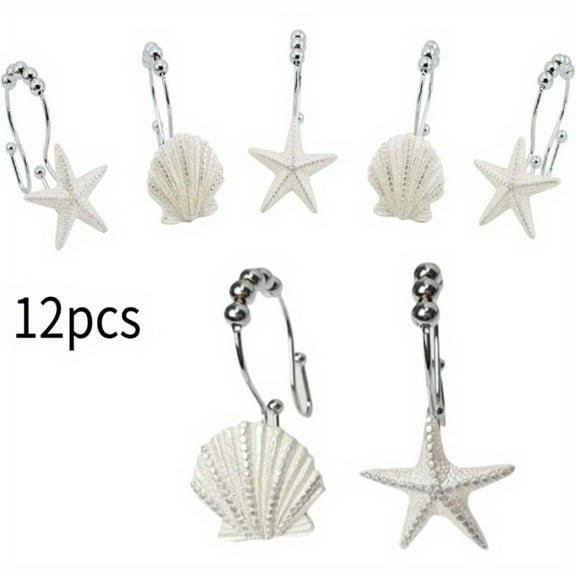 Stainless Steel Double Shower Hooks - Rust-Resistant Glide Rings for Heavy Curtains