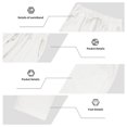 thumbnail image 5 of Havenx Men's Baggy Sweatpants Straight Wide Leg Drawstring Sweat Pants with Pockets Elastic Waist Open Bottom Sweatpants Loose Fit Soft Fall Winter Comfy Workout Streetwear,White L, 5 of 8