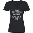 thumbnail image 3 of Inktastic San Diego California Cute Surfing Women's V-Neck T-Shirt, 3 of 5