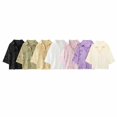 thumbnail image 2 of HH TRAF Blusas elegantes de verano para mujer, con estampado de mangas largas, botonadura sencilla, camisas de cuello vuelto de 7 colores, para mujer de calle, 2 of 5