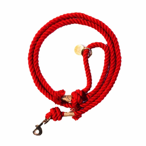 Red Boho Chic Style Dog Leash - Glow Pups