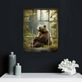 thumbnail image 4 of Nawypu Farmhouse Forest Bear Wall Art Funny Wild Animal Bear Pictures Wall Decor Rustic Natural Woodland Tree Canvas Print Painting Framed Modern Home Artwork Decorations For Bathroom Bedroom, 4 of 4