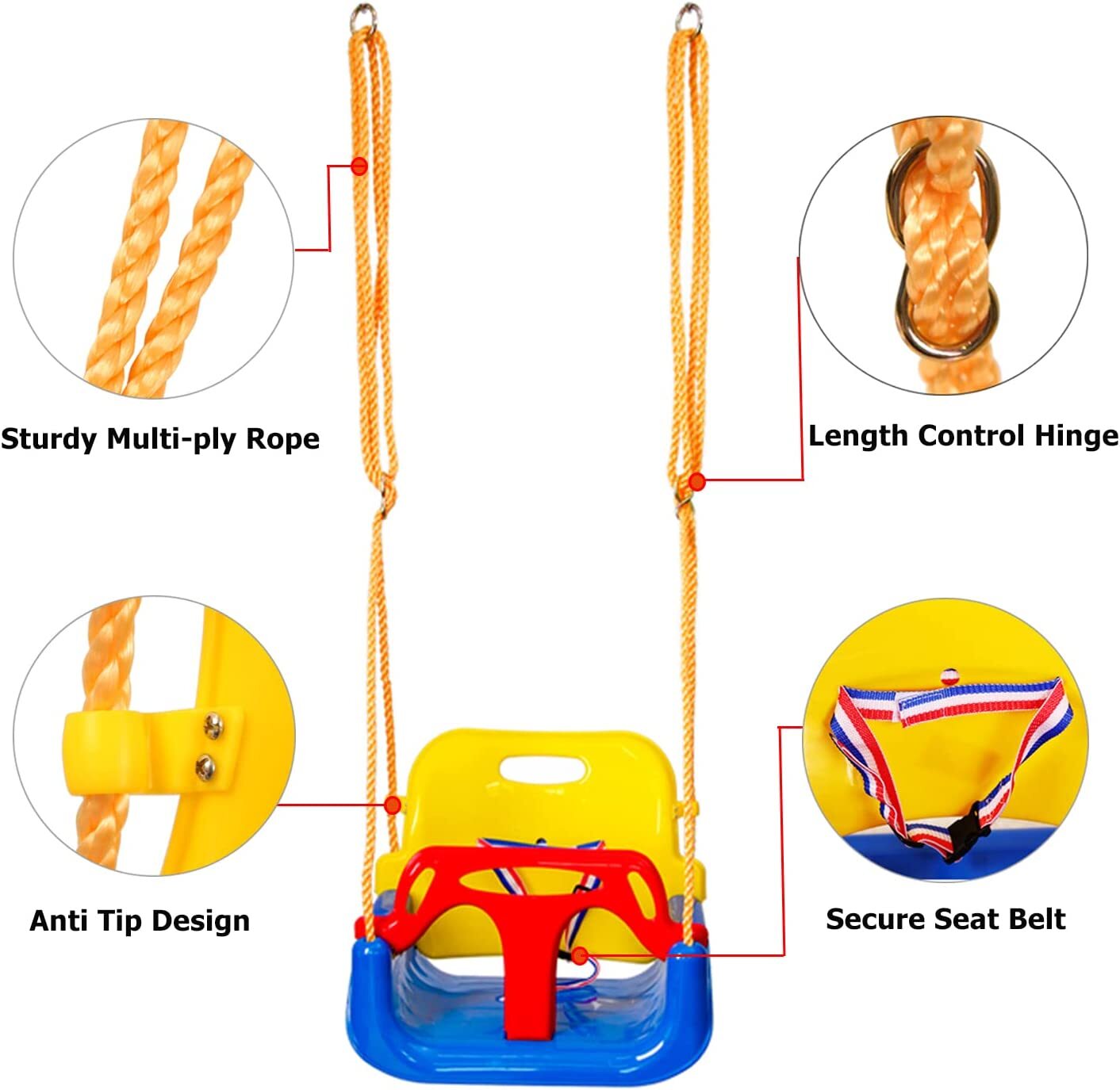 Jugaad Life 3-in-1 Toddler Swing Seat with Tree Straps photo 4
