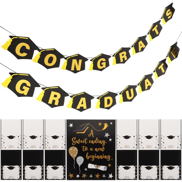 IDEANATEGRATE 1Jgo Banner De Graduación Para Fiesta Con De Y Multicolor Reutilizable Para Eventos