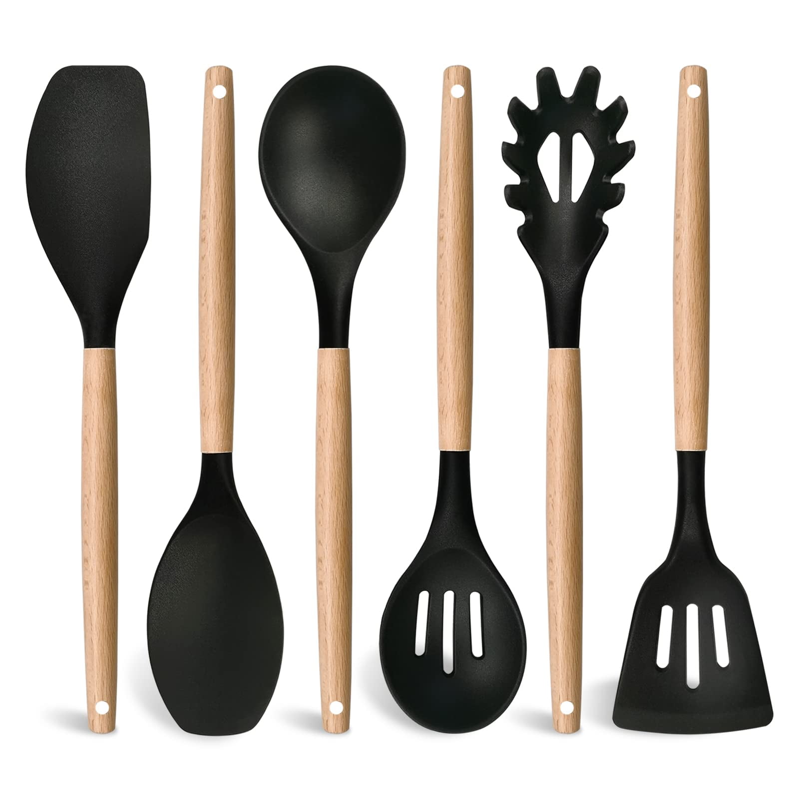 Silicone Spatula Wooden Handle - Set of 3 Non-Stick Kitchen Utensils for  Baking and Cooking, Heat Re…See more Silicone Spatula Wooden Handle - Set  of