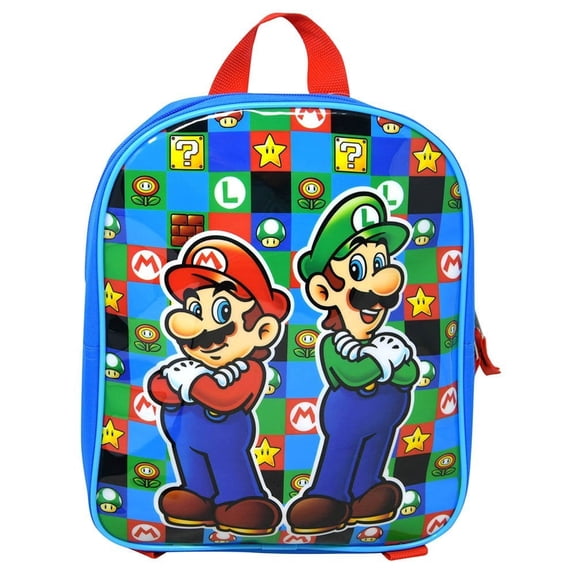 Mini Backpack - Nintendo Mario Super - Mario/Luigi 11"