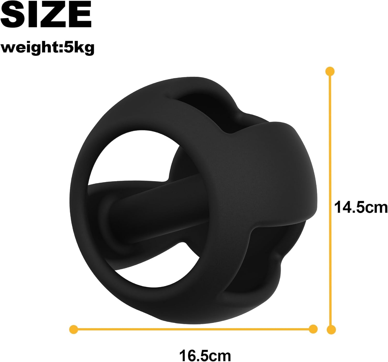 Spherebell Dumbbells + Kettlebell - Adjustable Weight Fitness Equipment for Home Gym, Joint-Friendly Design for Safe Swings and Rotational Exercises, Black 11LB