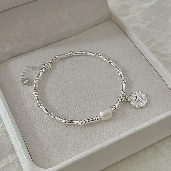 925 Sterling Silver Plated Bracelet for Women , Fashion Luxury Design Bead Charm Bracelet Jewelry Party Gifts for Women