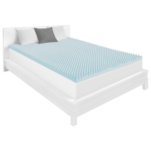 Dream Serenity Gel Memory Foam 3" Convoluted Mattress Topper, 1 Each