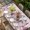 Light Pink Light Purple, variant on Purple Flowers Table Cloths for 4 Foot Rectangle Tables, Spring Butterflies Lavender Daisy Botanical Patio Waterproof Elastic Fitted Tablecloths, Washable Rectangular Table Cover for Camping