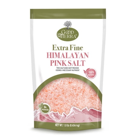 Himalayan Pink Salt Extra Fine - Mineral-Rich Natural Salt for Cooking  Grinder  and Table Use - 1 lb - PET Bag