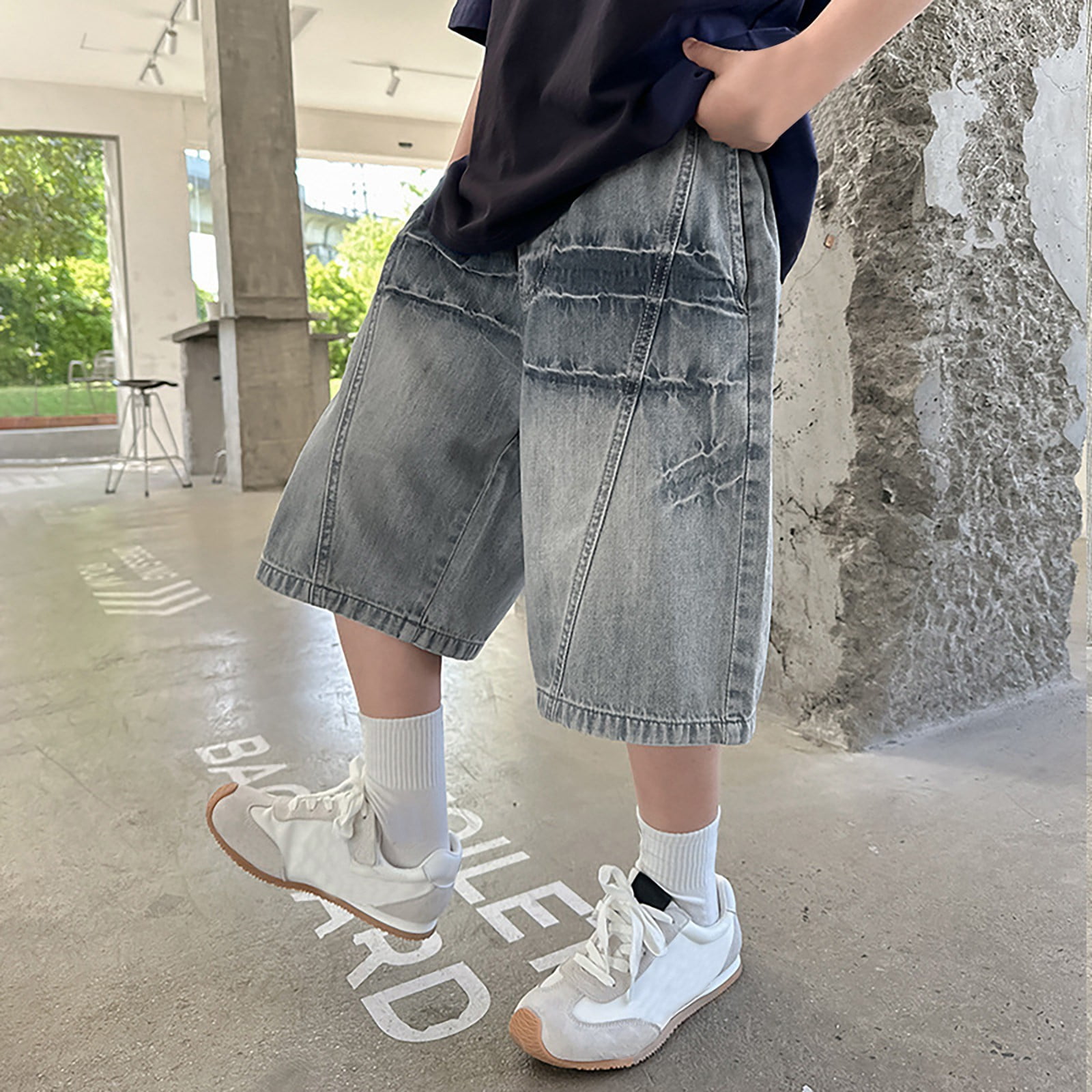 LUOGENLI Boys Jeans Size 18 Boys Denim Shorts Casual Outdoor