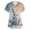 Blue#5, variant on Womens Easter Scrub Tops V-Neck Short Sleeve Stretch Bunny/Egg Printed Nurse Working Uniforms