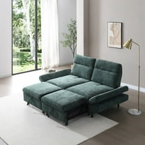 CKEASEAN  3-in-1 Sleeper Sofa Bed with Adjustable Backrest, Pull-Out Chenille Convertible Couch for Small Spaces, Modern Loveseat Futon for Living Room, Office, Apartment