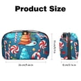 thumbnail image 5 of Christmas Waterproof Oxford Fabric Charger Case for Electronic Devices, Hard Drive, Cords, Cables, and Phone - 5.9x9.44x3.14 Inches, 5 of 6